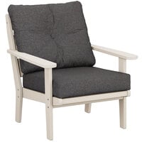 POLYWOOD 4411-SA145986 Lakeside Sand / Ash Deep Seating Chair