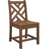 POLYWOOD CDD100TE Chippendale Teak Dining Side Chair