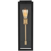 Kalco Ashland Small Wall Sconce with Matte Black and Sanded Gold Finish