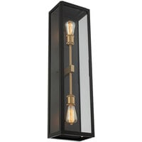 Kalco Ashland Medium Wall Sconce with Matte Black and Sanded Gold Finish