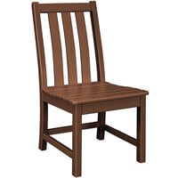 POLYWOOD Vineyard Teak Dining Side Chair