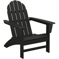 POLYWOOD Vineyard Black Adirondack Chair