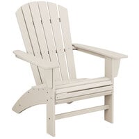 POLYWOOD Nautical Sand Curveback Adirondack Chair