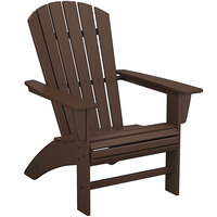 POLYWOOD Nautical Mahogany Curveback Adirondack Chair