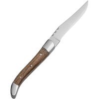 Bon Chef S943 Laguiole 8 7/8 inch Steak Knife with Natural Wood Handle - 12/Case