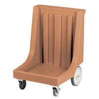 Cambro CD1826HB157 Coffee Beige Camdolly with Rear Easy Wheels for 18" x 26" Trays - 80 Tray Capacity