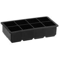 American Metalcraft 8-Compartment 2 inch Cube Black Silicone Ice / Dessert Mold - SMSC8