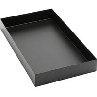 American Metalcraft Black Twilight 15" x 6" x 2" Rectangular Metal Market Tray