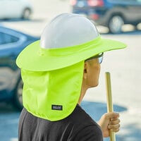 Ergodyne 12640 Chill-Its 6660 Lime Hard Hat Brim with Neck Shade