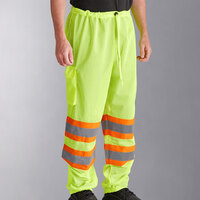Ergodyne 22969 GloWear 8911 Lime Class E Two-Tone Pants - 4XL/5XL