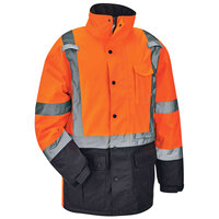 Ergodyne 25577 GloWear 8384 Orange Type R Class 3 Hi-Vis Quilted Thermal Parka - 3XL