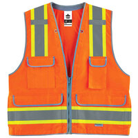 Ergodyne 21457 GloWear 8254HDZ Orange Type R Class 2 Heavy-Duty Surveyor Vest - 2XL/3XL