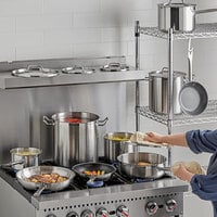 Vollrath Optio 15-Piece Induction Ready Stainless Steel Cookware Set with 3 Sauce Pans, 6 Qt. Saute, 3 Fry Pans, and 2 Stock Pots