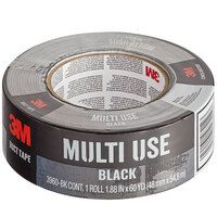 3M 1 7/8 inch x 60 Yards Black Multi-Use Duct Tape 3960-BK
