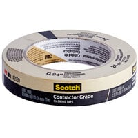 3M Scotch 15/16" x 60 Yards Contractor Grade Masking Tape 2020-24AP