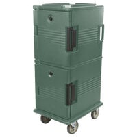 Cambro UPC800192 Ultra Camcarts® Granite Green Insulated Food Pan Carrier - Holds 12 Pans
