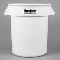 Continental 2000WH Huskee 20 Gallon White Round Trash Can