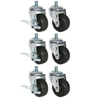 Beverage-Air 61C01S012A 3" Replacement Casters for DP119, UCR119A and WTR119A - 6/Set