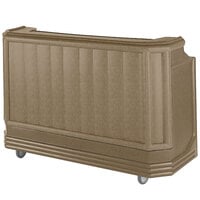Cambro BAR730PM194 Granite Sand Cambar 73 inch Post-Mix Portable Bar with 7 Bottle Speed Rail, Cold Plate, and Soda Gun