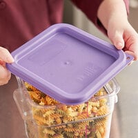 Vigor 6 and 8 Qt. Purple Allergen-Free Polypropylene Food Storage Container Lid