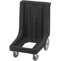 Cambro CD300HB Black Camdolly for Cambro Camcarriers and Camtainers with Handle & Rear Easy Wheels