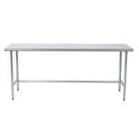 Advance Tabco TAG-307 30 inch x 84 inch 16 Gauge Open Base Stainless Steel Commercial Work Table