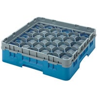 Cambro 30S800414 Teal Camrack Customizable 30 Compartment 8 1/2 inch Glass Rack
