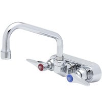 6 inch T&S B-1115 Wall Mounted Swivel Faucet with 4 inch Centers