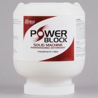 Noble Chemical 8 lb. / 128 oz. Power Block Solid Dish Machine Detergent - 4/Case