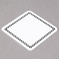 Square Write On Deli Tag with Black Checkered Border - 25/Pack