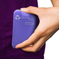Cleanint Cleanhands CH02RET-PUR Purple Clip-On Hand Sanitizer Dispenser - 2/Pack