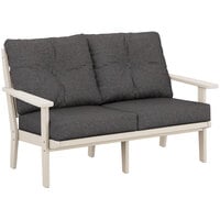 POLYWOOD Lakeside Sand / Ash Charcoal Deep Seating Loveseat