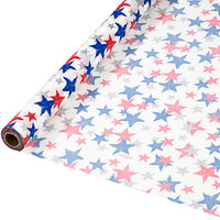 Creative Converting Patriotic Plastic Table Cover Roll 40 inch x 50' - 2/Case