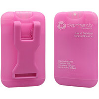 Cleanint Cleanhands CH02RET-PNK Pink Clip-On Hand Sanitizer Dispenser - 2/Pack