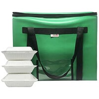 Sterno School Nutrition Green Premium Insulated Lunch Delivery Bag 70583