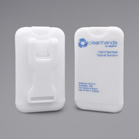 Cleanint Cleanhands CH02RET-WTE White Clip-On Hand Sanitizer Dispenser - 2/Pack
