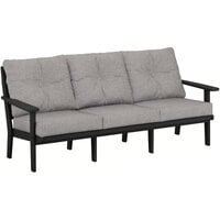 POLYWOOD Lakeside Black / Grey Mist Deep Seating Sofa