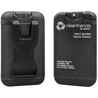 Cleanint Cleanhands CH02RET-BLK Black Clip-On Hand Sanitizer Dispenser - 2/Pack