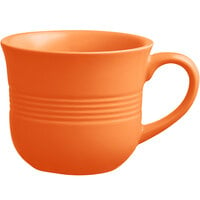 Acopa Capri 8 oz. Valencia Orange Stoneware Cup - 12/Pack