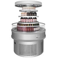 Turbo Air Self-Serve Merchandiser TIOM-48RRS-N 48" Stainless Steel Open Air Round Island Display Case