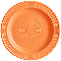 Acopa Capri 7" Valencia Orange Stoneware Plate - 12/Pack