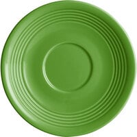 Acopa Capri 6" Palm Green Stoneware Saucer - 12/Pack