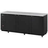 Turbo Air Super Deluxe TBB-4SBD-N 90" Back Bar Cooler with Solid Black Doors