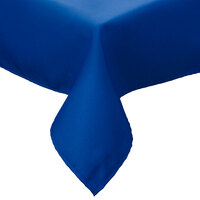 Intedge 72" x 72" Square Royal Blue Hemmed 65/35 Poly/Cotton BlendCloth Table Cover
