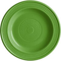 Acopa Capri 6 1/8" Palm Green Stoneware Plate - 12/Pack