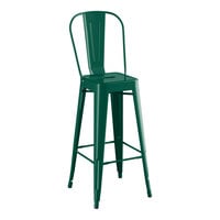Lancaster Table & Seating Alloy Series Emerald Outdoor Cafe Barstool
