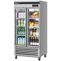 Turbo Air Super Deluxe TSR-35GSD-N 39 1/2 inch Reach-In Refrigerator with Glass Doors