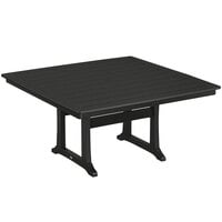 POLYWOOD Nautical Trestle 59" Black Dining Height Table