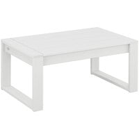 POLYWOOD Edge 34 7/8 inch x 22 3/8 inch White Coffee Table