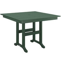 POLYWOOD Farmhouse 37 inch Green Dining Height Table